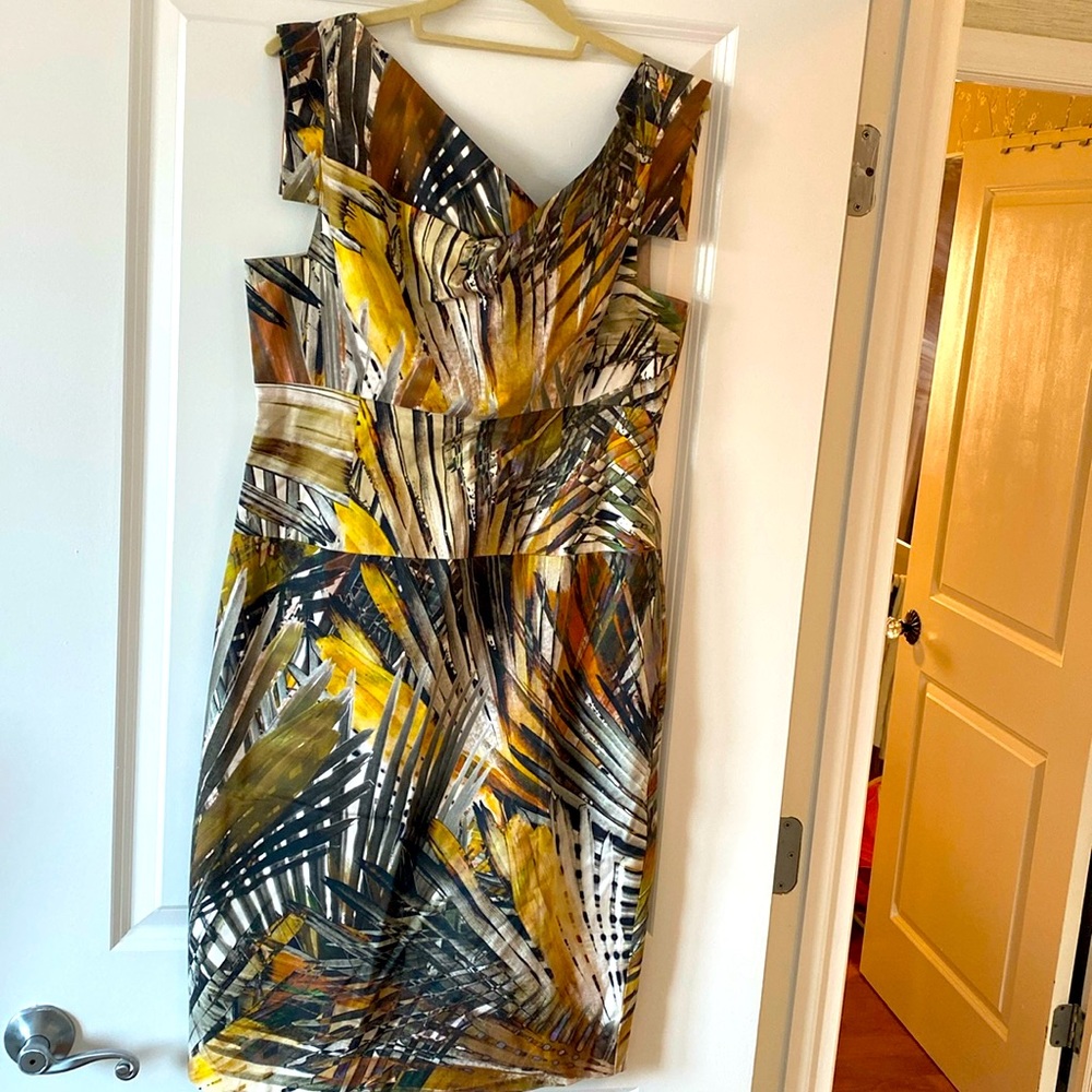 Black Halo Jackie Dress Palms Size 12